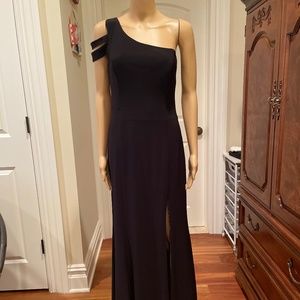 Evening One Shoulder Gown - Aqua Brand